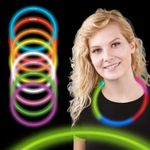 22" Premium Glow Stick Necklaces (assorted tube of 50)