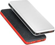 2-Pack Power Bank Portable Charger 10600mAh, PowerBank 2.4A Fast Charging USB C Input and Output, for Smartphones and More