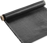 Treela 50" x 12" Carbon Fiber Cloth Carbon Fiber Fabric Roll Wrap Fabric Carbon Fiber Sheet 2 x 2 Plain Weave-3k/220g for Structural Reinforcement on Concrete Walls, Basements, Boats