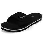 ORTHO JOY Extra Soft Doctor Ortho Slippers For Men/Flip-Flops-Orth_Msp03_Blk_09, Black