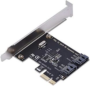 Bewinner PCI-E Cards, PCI Express to SATA 3.0, PCI-E to SATA 3.0 Expansion Card, 2 Ports, SATA III, 6 Gbit/s, Expansion Adapter, Boards Supports IDE/AHCI for Wins Server2003 Mac