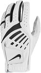 Nike Dura Feel IX Leather 2020 Left Hand Golf Glove (S) (White/Black)