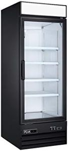 PEAKCOLD Large Capacity Upright Commercial Glass Door Display Cooler & Refrigerator, 23 Cubic Ft