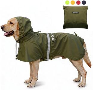 KOOGAL Pet Large Dog Raincoat Apparel Poncho Waterproof for Medium Large Sized for Dog Raincoat Clothes Jacket (6XL, Green)