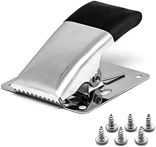 SAMSFX Fish Cleaning Board Tools Fillet Clamp w/Screws Deep-Jaw Fish Tail Clip Board for Scaling Table Bait (Fish Clamps with Black Grip)