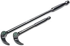 SATA 2-Piece 8-inch and 16-inch Indexing Pry Bar Set with 14 Locking Positions, Alloy Steel Bodies and Black Phosphate Finish - ST92569