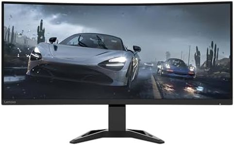 Lenovo G34w-30 Curved Wide Gaming Monitor - 34-inch, QHD, 165Hz, Anti-Glare Screen, Modular Camera Support, Eyesafe Display, AMD Freesync Premium, Raven Black, 66F1GAC1AU