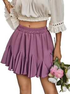 Avidlove Flowy Skirt for Women y2k Golf Ruffle Skirts Stretch Fitted Bodycon Athletic Skirt (Purple Red,Large)