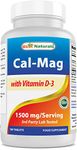 Best Naturals Calcium Magnesium with Vitamin D3 1500mg Serving 180 Tablets (180 Count (Pack of 1))