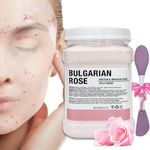 Jelly Mask Powder for Facials Care,Rose Petals Gel Jelly Face Mask,Professional Peel off Rubber Mask, Jelly Mask,DIY Spa Mask with Double-ended Silicone Brush,23 Fl Oz