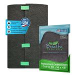 Breathe Naturally Universal 16x48 Cut-to-Fit Activated Carbon Filter (1 Pack) Charcoal Air Filter Sheet for Air Purifiers CP-6005