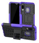 Samsung Galaxy A10E Case, Samsung A10E Case, Yiakeng Shockproof Slim Protective with Kickstand Hard Phone Cover for Samsung Galaxy A10E (Purple)