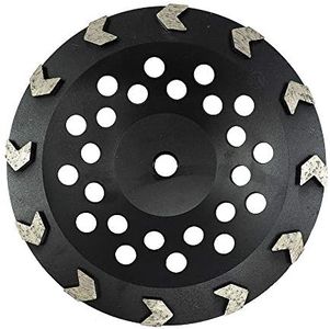 Benchmark Abrasives 7 Inch Concrete Grinding Wheel Arrow Type Diamond Cup Wheel with 5/8"-11 Arbor Hole for Masonry, Natural Stone, Concrete Grinding Wheel - Angle Grinder Attachments (7”)
