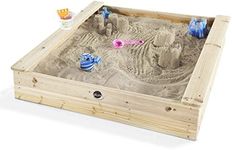 Plum Square Outdoor Play Wooden Sand Pit, 25055