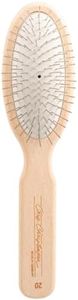 Chris Christensen 20 mm Oval Pin Dog Brush, Original Series, Groom Like a Professional, Stainless Steel Pins, Lightweight Beech Wood Body, Ground and Polished Tips
