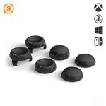 SCUF Thumbstick Grips - 6 Pack with 2 Bases - Tactic - Joystick Thumb Grips For Xbox One and Xbox Series X|S, PS4, PS5, Nintendo Switch Pro Controller - Black