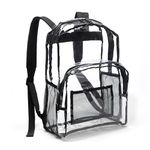 Amazon Basics, Classic/Casual/School Backpack, Clear, 1-Pack