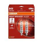 OSRAM NIGHT BREAKER® SILVER, H1, halogen headlight lamps, Hanging folding box (2 lamps)