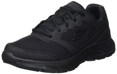 Skechers Men's Flex Advantage 4.0 Walking Shoe, Black Leather Mesh Pu Black Trim, 9 UK