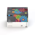 Winsor & Newton, Promarker, Extended Collection-Superbig Box, Set of 96, Alcohol Based Dual Tip Markers