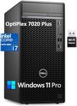 Dell OptiPlex 7020 Plus Tower 7000 Business Desktop Computer, 14th Gen Intel 20-Core i7-14700 up to 5.4GHz, 64GB DDR5 RAM, 2TB PCIe SSD, DVDRW, WiFi Adapter, Ethernet, Keyboard Mouse, Windows 11 Pro