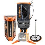 Jetboil Flash 1.0L Portable Fast Boil Stove with Silicone French Press and Auto Ignition for Camping and Backpacking, Propane/Isobutane Burner with Cooking Cup, New for 2025