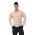 EraSpooky Men Muscle Shirt Bodybuilder Halloween Costume Accessory for Adult Muscle Shirt Padded, Multicoloured, X-Large