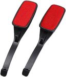 Hahhhha 2 Pack Lint Brush, Single-Sided Lint Remover Brush Pet Hair Remover Brush for Clothes and Furniture,Remove Cat and Dog Coat Lint Brush (black&red)