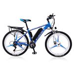 Hyuhome Electric Bikes for Adults, 250W Magnesium Alloy Ebikes Bicycles All Terrain,26" 36V 13Ah Removable Lithium-Ion Battery Mountain E bikes for Men 21-speed 25km/h