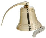 RedSkyTrader 6" Heavy Duty Polished Brass Ship Bell - Nautical Bells