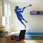 ik879 Wall Decal Sticker Lacrosse Helmet Sport Room Teens Kids Teen Bedroom by StickersForLife