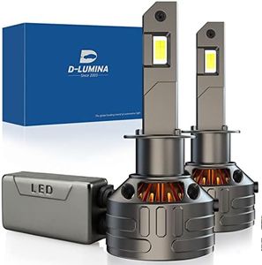 D-Lumina H1 LED Headlight Bulb Canbus Error Free 160W 30000LM,CPS Chip 6500K 500% Bright,Thick Copper Tube Cooling,LED Lamp Lights-2 Pcs