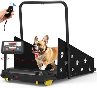 CIIHI Dog Treadmill for Medium Small Dogs - 265lbs Weight Capacity Pet Running Machine with 360° Rotatable Display - 2 in 1 Treadmill for Pet Fitness with Move Wheels and Remote Control