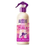 Aussie Bouncy Curls 2nd Day Curl Reviver 200ml. Revives Waves and Curls between Washes, Providing 48H Frizz Protection. With Australian Macadamia Nut Oil. Silicone-Free, Vegan and Cruelty-Free
