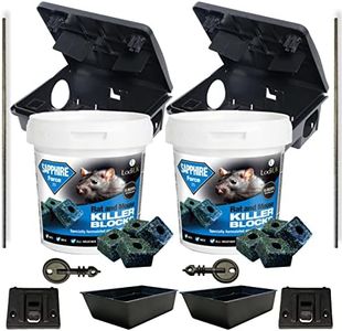 Rat Bait Stations with 600g Rat & Mouse Poison Blocks Kit