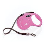 Flexi 25210764: Classic Retractable Tape Dog Leash, Pink Sm 33 Lbs 16Ft