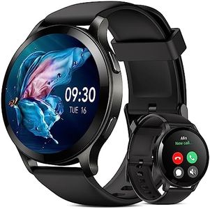Parsonver Montre Connectée Homme avec Appels Bluetooth, 1.43'' Sport Fitness Tracker, Moniteur de Fréquence Cardiaque Sommeil Montre Podomètre, Smartwatch Etanche IP68 pour Android iOS, Noir