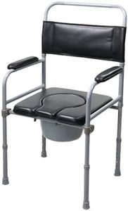 Foldable Commode Chair Shower Toilet Seat Bathroom Bedside Adjustable Elderly