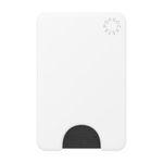 PopSockets Phone Wallet with Phone Grip & Expanding Kickstand, Phone Card Holder, Magnetic Ring for iPhone and Android Included, Wallet Without Grip Compatible with MagSafe®- White