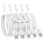 Original [Apple MFi Certified] iPhone Charger,5Pack(3/3/6/6/10 FT) iPhone Charger Fast Charging Lightning Cable iPhone Charger Cord for iPhone 14/13/12/11 Pro Max/XS MAX/XR/XS/X/8/7 Plus iPad AirPods