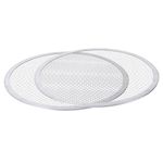 Argon Tableware 12 Inch Mesh Pizza Screens - 2 Pack - Non-Stick Metal Aluminium Pizza Trays Round Oven Cooking Baking Pan for Oven, Home, Restaurant