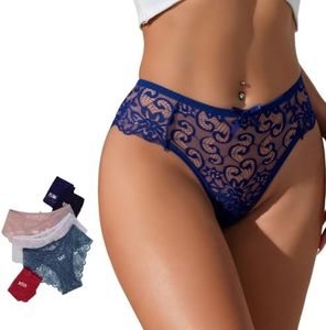 Womens Underwear Highly Elastic Lace Panties Comfortable 6 Pack Large