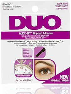 DUO Quick-Set Eyelash Glue Dark Tone – Waterproof Lash Adhesive for False Lashes, Long-Lasting, Fast-Drying Duo Lash Glue, 0.18 oz, 2-Pack