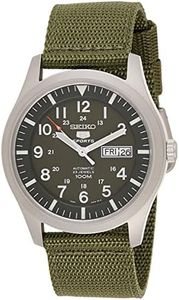 Seiko 5 Men's SNZG09K1 Sport Analog Automatic Khaki Green Canvas Watch