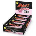 Mars Raspberry Smash Low Sugar Chocolate Protein Bars (12 x 55g), Only 2g of Sugar per bar, Hi Protein Energy Snack, 18g Protein