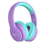 JoySpark Kids Bluetooth Headphones, Lightweight Kids Wireless Headphones for Kids, 85/94dB Volume Limited, 60 Hours Playtime, Bluetooth 5.3, Over-Ear Toddler Headphones with Built-in Mic (Purple)