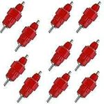 TM&W 10 pcs Poultry Nipples Drinker Bird Drink Water Chook 10X Chicken Waterer Screw (Red) (10 PC NIPPLES)