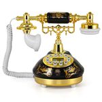 Dyna-Living Vintage Landline Phone Antique Telephone Old Fashion Phone with Push Button LCD Display, Landline Phone Retro Telephone Decor, Ringtone Volume Adjustable Retro Phone for Home or Office Use