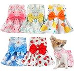 5 Pieces Cute Dog Dress Summer PET 