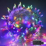 Christmas String Lights, 33FT 100 LEDs Indoor Outdoor Fairy Lights 8 Flashing Modes with End-to-End Plug, Waterproof Fairy Lights for Bedroom Wall Wedding Party Decorations - (Multicolor)